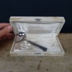 Silver plated metal baby spoon