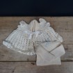 Knitted wool cardigan and doll sweater