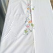 Old sheet 2 pers. hand embroidered with flowers