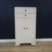 Small white wooden Vintage cupboard with drawers