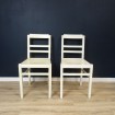 Paire de chaises Vintage en bois blanc