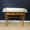 Antique wooden dressing table with white marble top