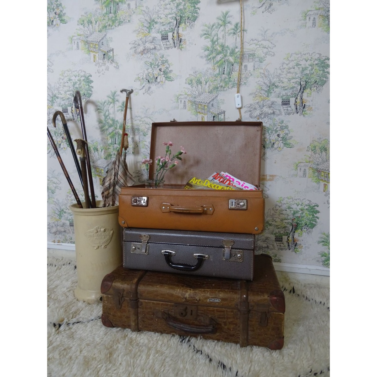 Malle de voyage ancienne rénovée - Ma valise en carton