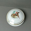 LIMOGES sugar cane box with Cavalier decoration