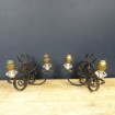Pair of Vintage Poillerat style wall lights - Subes