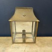 Antique gilded brass lantern lamp with glass & mirror