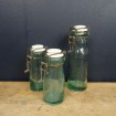 3 Vintage Glass Bottles L'IDEALE
